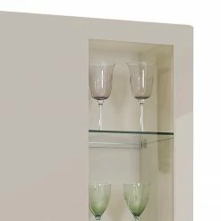 Now! by hülsta Standvitrine hülsta now vision - Hochglanz Saharagrau - Glastür rechts -WOHNZIMMERMÖBEL Verkäufe 1000183918 190807 12092100069 DETAILS P000000001000183918