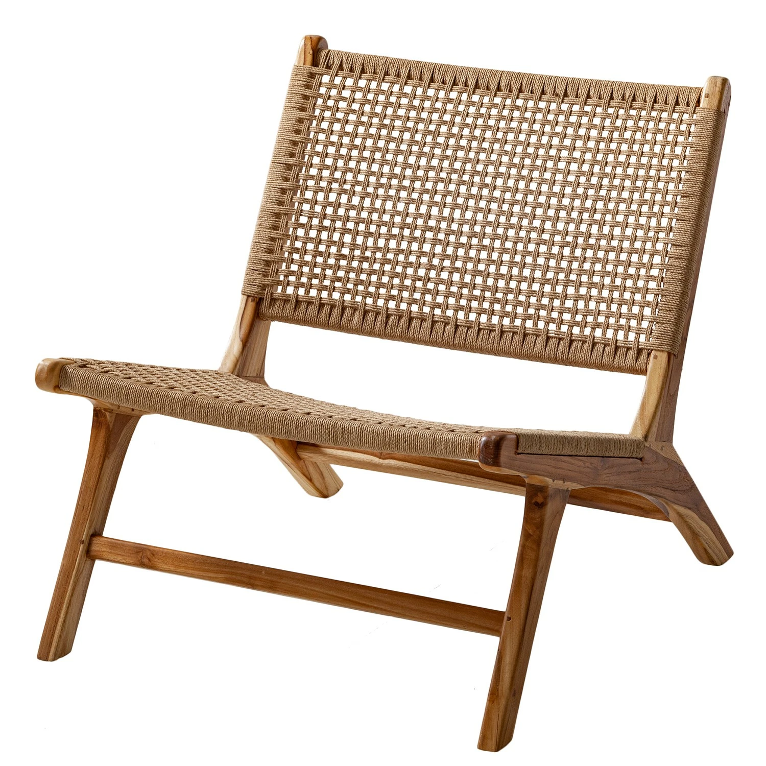 Ars manufacti Loungesessel Sulina - Papiergeflecht/ Teakholz massiv - Natur / Teak 1 Ars manufacti Loungesessel Sulina - Papiergeflecht/ Teakholz massiv - Natur / Teak