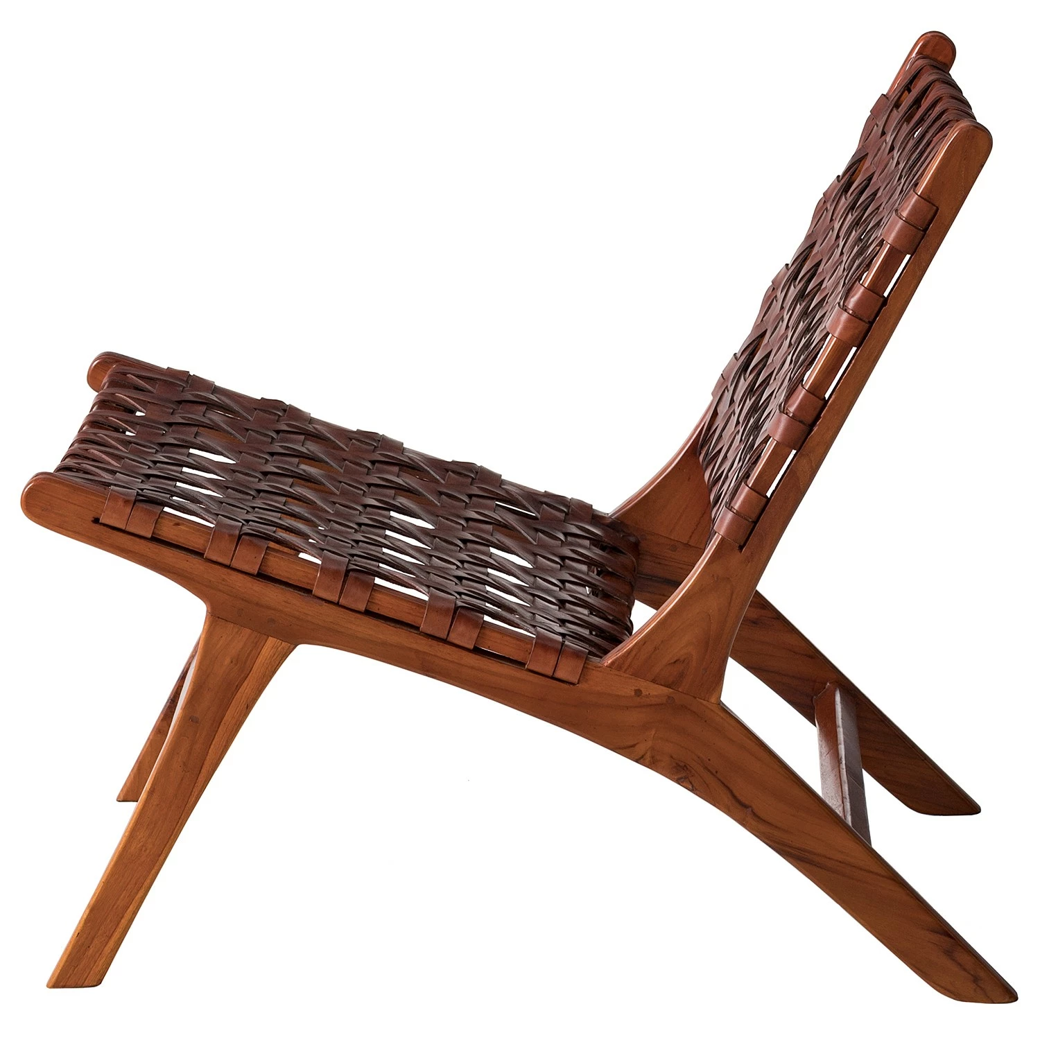 Ars manufacti Loungesessel Copan - Echtleder / Teakholz massiv - Cognacbraun / Teak 4 Ars manufacti Loungesessel Copan - Echtleder / Teakholz massiv - Cognacbraun / Teak – Bild 4