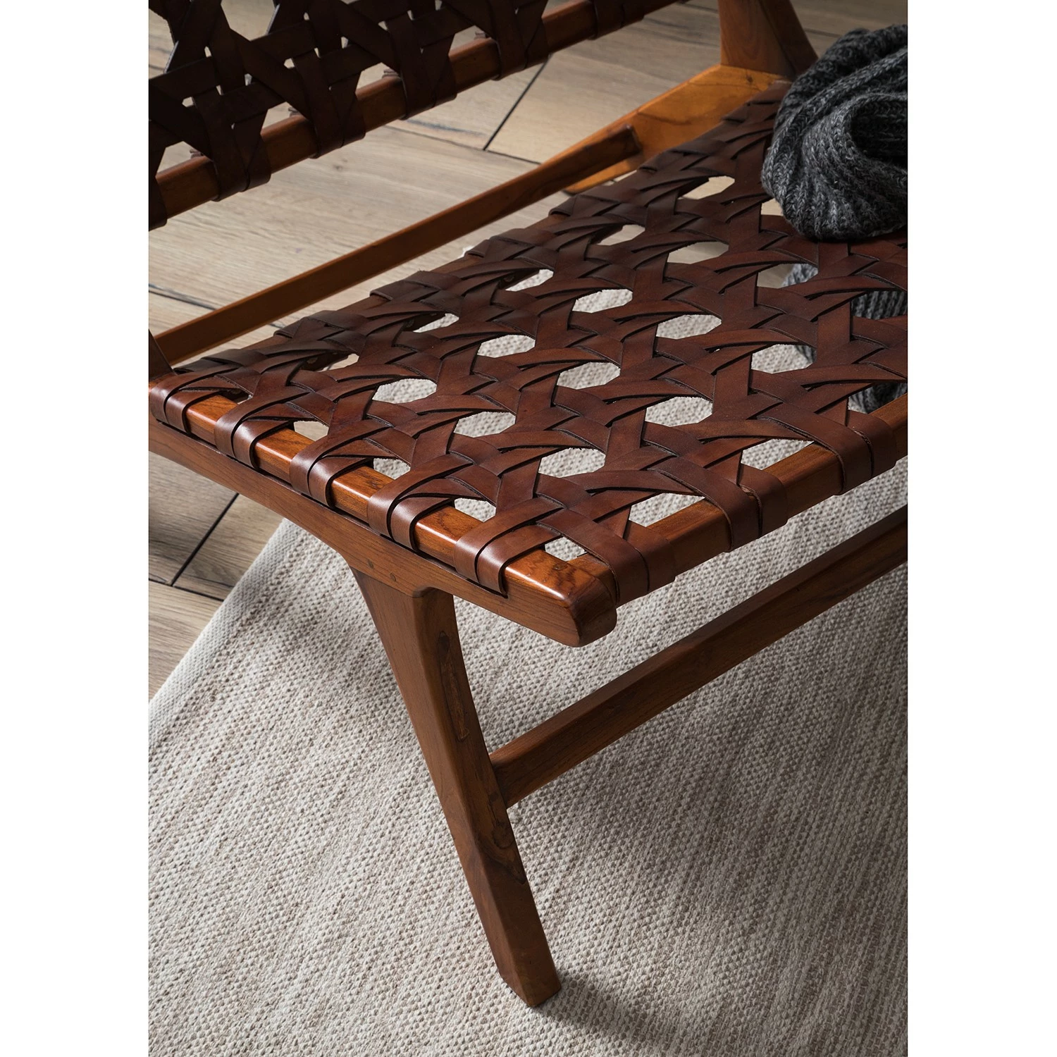 Ars manufacti Loungesessel Copan - Echtleder / Teakholz massiv - Cognacbraun / Teak 12 Ars manufacti Loungesessel Copan - Echtleder / Teakholz massiv - Cognacbraun / Teak – Bild 12