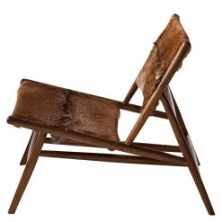 Ars manufacti Loungesessel Howden - Kuhfell / Teakholz massiv - Kuhmuster / Teak -WOHNZIMMERMÖBEL Verkäufe 1000183950 200414 13371200003 DETAILS P000000001000183950