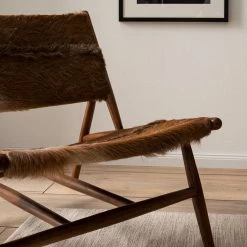 Ars manufacti Loungesessel Howden - Kuhfell / Teakholz massiv - Kuhmuster / Teak -WOHNZIMMERMÖBEL Verkäufe 1000183950 200529 13275800008 DETAILS P000000001000183950