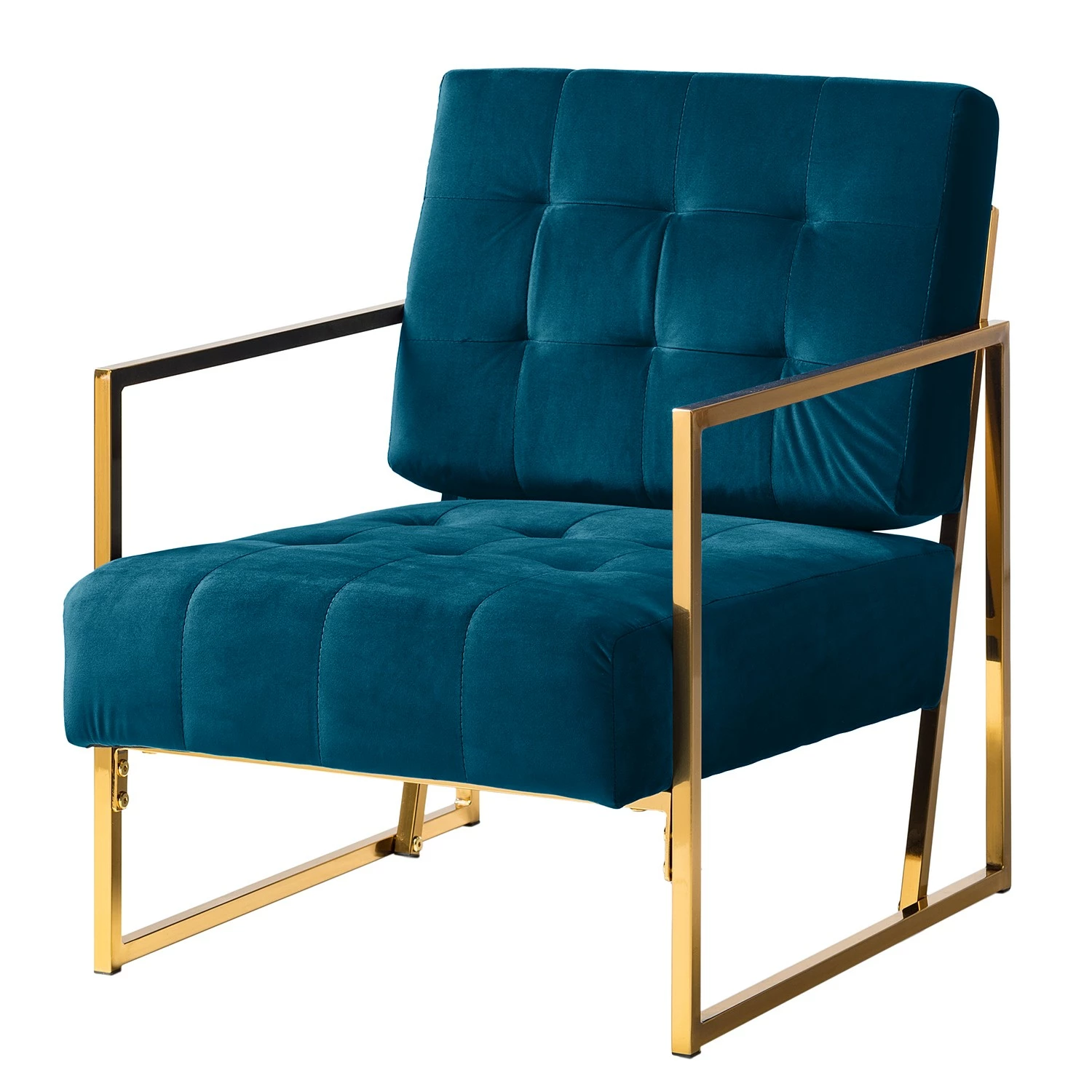 Red Living Sessel Cocora I - Samt - Marineblau 1 Red Living Sessel Cocora I - Samt - Marineblau