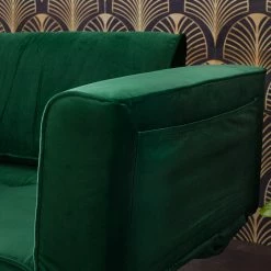 Jack & Alice Schlafsofa Behram III - Samt - Dunkelgrün -WOHNZIMMERMÖBEL Verkäufe 1000183953 200408 21120900008 DETAILS P000000001000183953