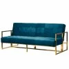 Jack & Alice Schlafsofa Cocora I - Samt - Marineblau