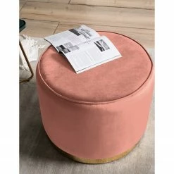 Jack & Alice Polsterhocker Velia - Samt - Mauve -WOHNZIMMERMÖBEL Verkäufe 1000183969 200709 06161100020 DETAILS P000000001000183969