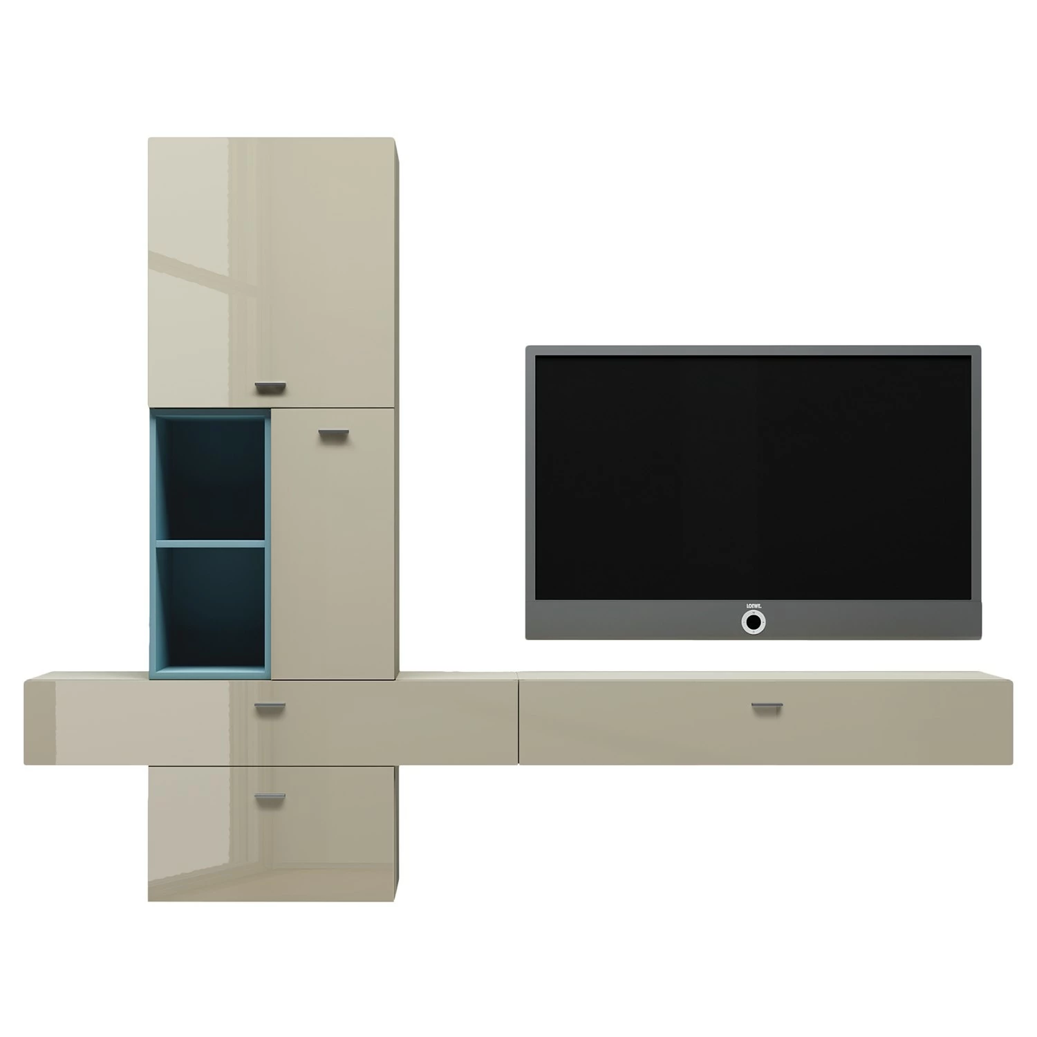 Now! by hülsta Wohnwand now no. 14 I (6-teilig) - Hochglanz Saharagrau 4 Now! by hülsta Wohnwand now no. 14 I (6-teilig) - Hochglanz Saharagrau – Bild 4