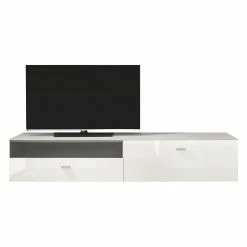 Now! by hülsta TV-Lowboard now no. 14 - Hochglanz Weiß - Ausrichtung rechts