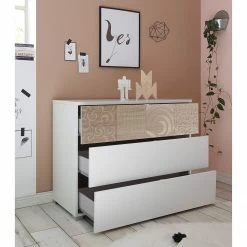 LC Spa Kommode Laussonne - Weiß / Eiche Sonoma Dekor -WOHNZIMMERMÖBEL Verkäufe 1000184312 210323 15253101965 MOOD DETAILS P000000001000184312 mood