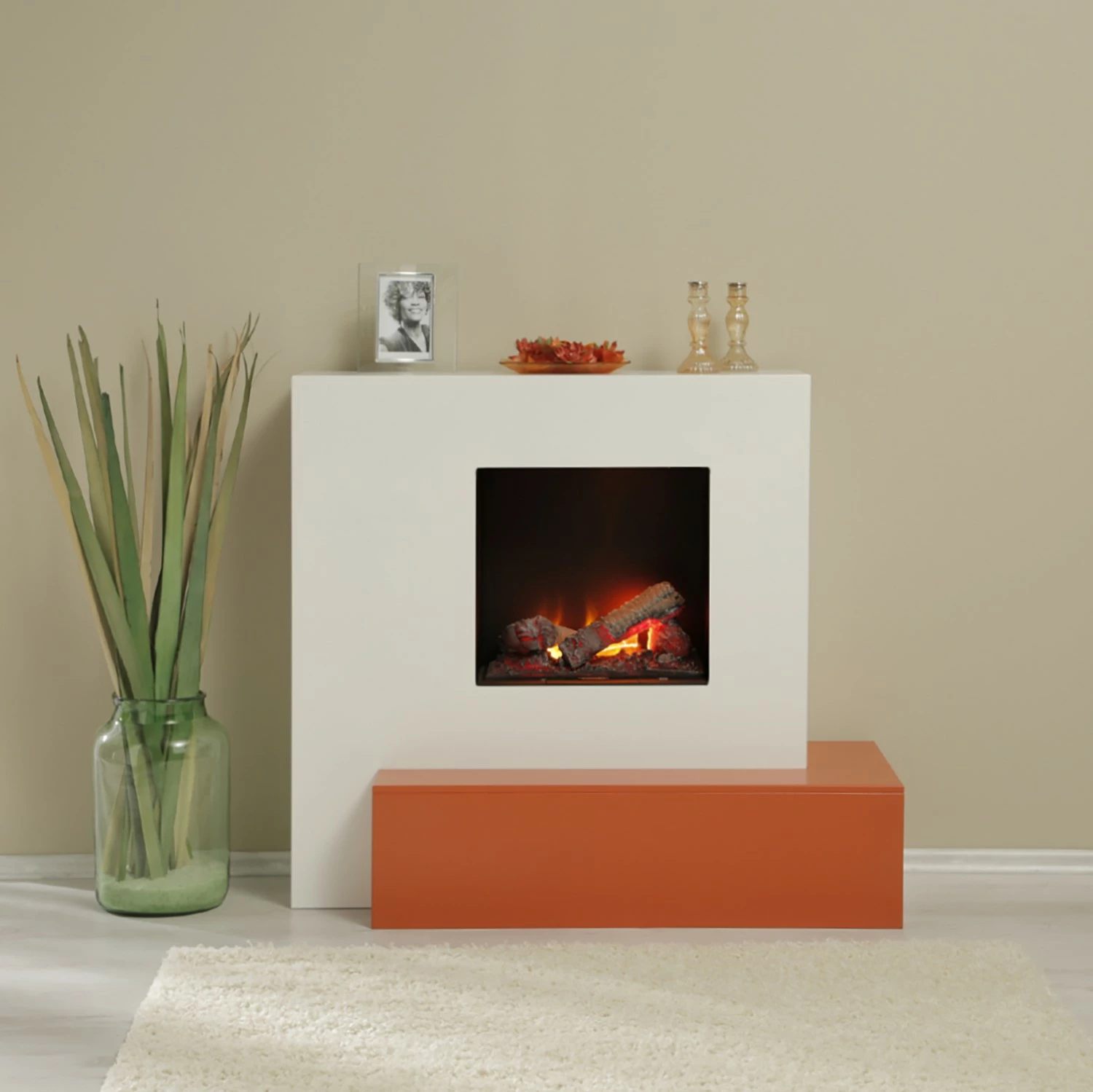 Loftscape Elektrokamin Casablanca - Weiß / Bernstein 3 Loftscape Elektrokamin Casablanca - Weiß / Bernstein – Bild 3