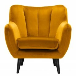 Norrwood Sessel Polva I - Samt Ravi: Senfgelb -WOHNZIMMERMÖBEL Verkäufe 1000184975 190903 16051701010 DETAILS P000000001000184975