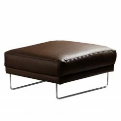 Loftscape Polsterhocker Kerman - Echtleder - Dunkelbraun