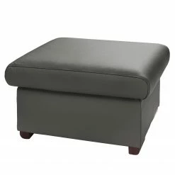 Loftscape Polsterhocker Lamexa - Echtleder - Dunkelgrau