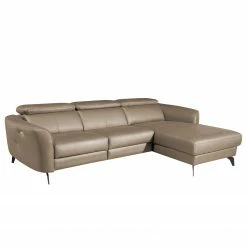 Loftscape Ecksofa Leary - Echtleder - Taupe - Longchair davorstehend rechts - Relaxfunktion