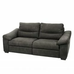 Modoform Sofa Lamexa II (2,5 -Sitzer) - Microfaser - Anthrazit - Relaxfunktion