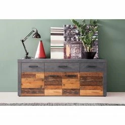 Trendteam Sideboard Indy - Altholz Pinie Dekor / Vintage Grau -WOHNZIMMERMÖBEL Verkäufe 1000185525 190905 12593600106 MOOD DETAILS P000000001000185525 mood