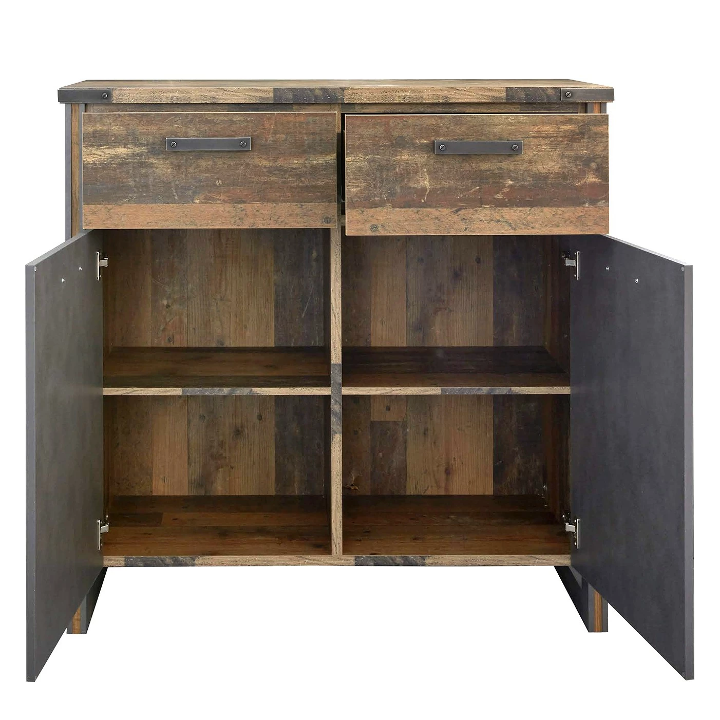 Trendteam Kommode Prime II - Altholz Pinie Dekor / Anthrazit 4 Trendteam Kommode Prime II - Altholz Pinie Dekor / Anthrazit – Bild 4