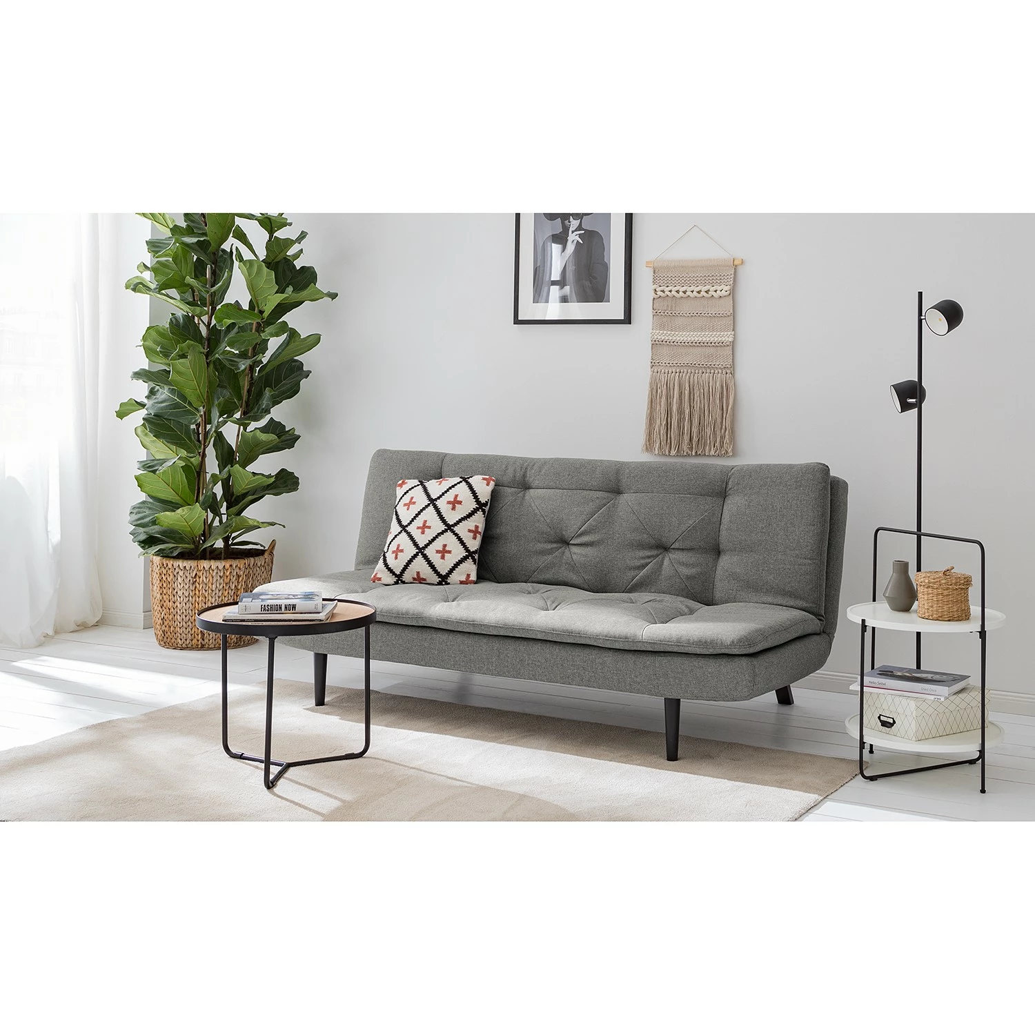 Mørteens Schlafsofa Rawson - Webstoff - Grau 3 Mørteens Schlafsofa Rawson - Webstoff - Grau – Bild 3