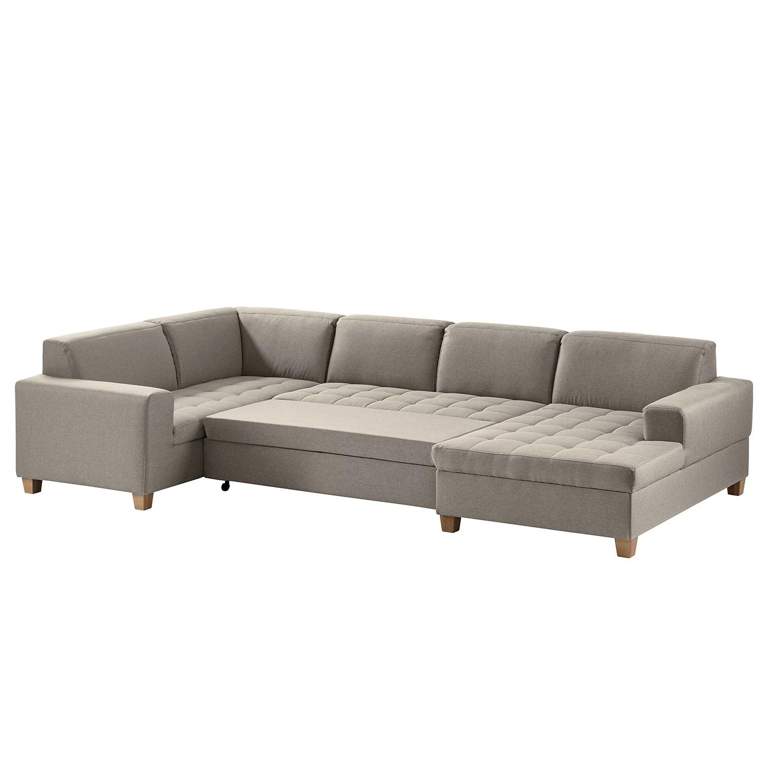 Ars Natura Wohnlandschaft Roblin I - Webstoff - Granit - Longchair davorstehend rechts - Schlaffunktion - Bettkasten 5 Ars Natura Wohnlandschaft Roblin I - Webstoff - Granit - Longchair davorstehend rechts - Schlaffunktion - Bettkasten – Bild 5