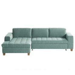 Ars Natura Ecksofa Roblin III - Webstoff - Mintgrau - Longchair davorstehend links - Schlaffunktion -WOHNZIMMERMÖBEL Verkäufe 1000186875 210323 15282202401 DETAILS P000000001000186875