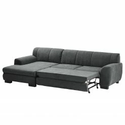 Loftscape Ecksofa Lefroy II - Webstoff - Dunkelgrau - Longchair davorstehend links - Schlaffunktion -WOHNZIMMERMÖBEL Verkäufe 1000186909 210323 15292902600 DETAILS P000000001000186909