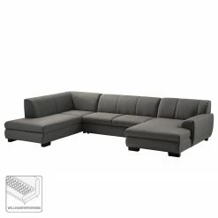 Loftscape Wohnlandschaft Lefroy I - Flachgewebe - Dunkelgrau - Longchair davorstehend rechts / Ottomane links - Schlaffunktion -WOHNZIMMERMÖBEL Verkäufe 1000186911 210323 15293502619 DETAILS P000000001000186911