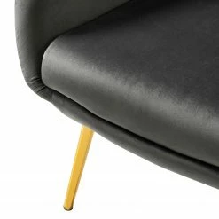 Jack & Alice Sessel Milawa - Samt - Grau -WOHNZIMMERMÖBEL Verkäufe 1000186960 200903 09504900007 DETAILS P000000001000186960