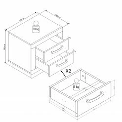 Red Living Kommode Tropoja - Pinie Dekor / Anthrazit -WOHNZIMMERMÖBEL Verkäufe 1000187438 190913 11021100054 DETAILS P000000001000187438