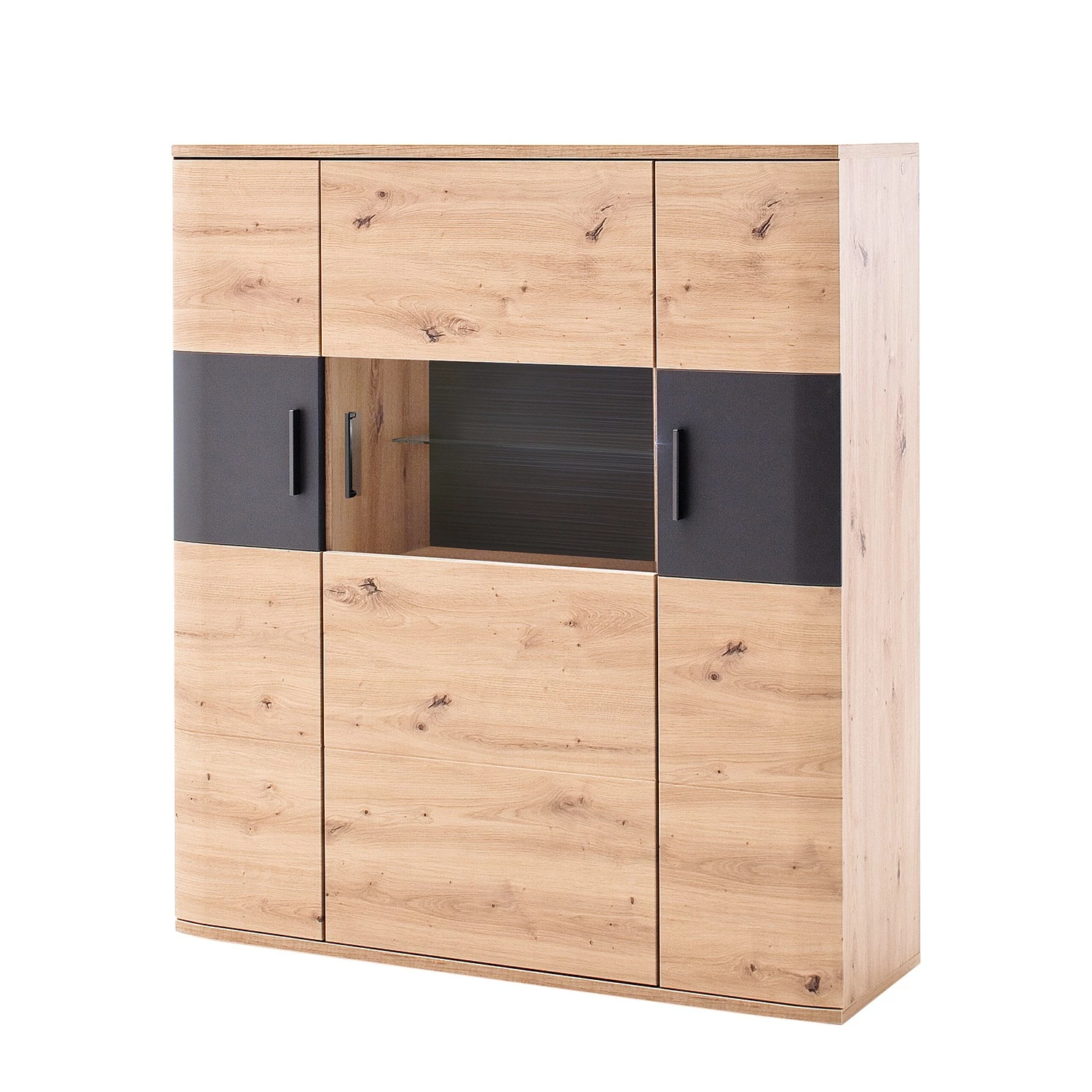 Naturoo Highboard Callington I - Balkeneiche Dekor / Anthrazit 1 Naturoo Highboard Callington I - Balkeneiche Dekor / Anthrazit