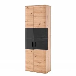 Naturoo Vitrinenschrank Callington I - Balkeneiche Dekor / Anthrazit