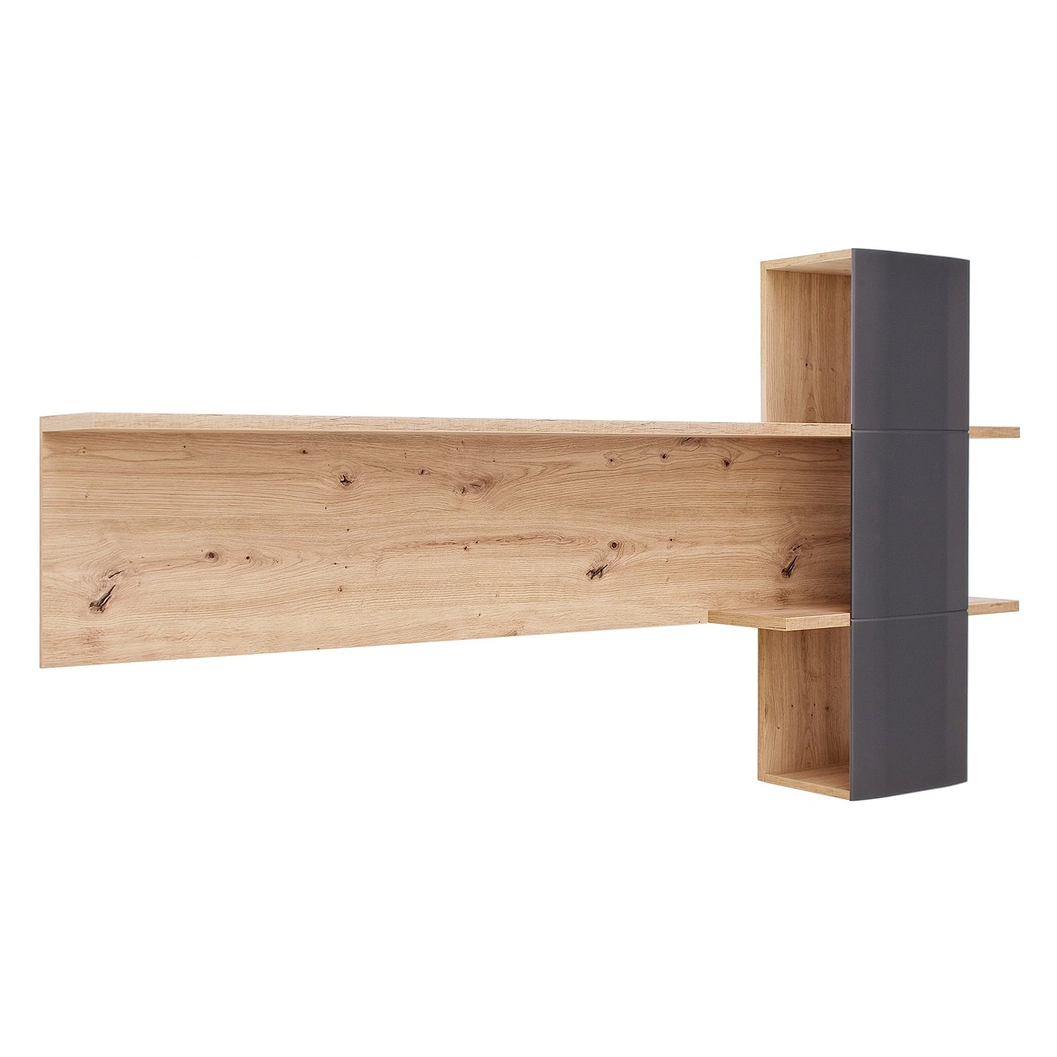 Naturoo Wandregal Callington II - Balkeneiche Dekor / Anthrazit 1 Naturoo Wandregal Callington II - Balkeneiche Dekor / Anthrazit