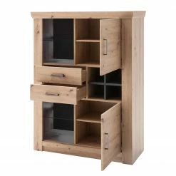 Naturoo Highboard Mendes II - Balkeneiche Dekor / Anthrazit 8 Naturoo Highboard Mendes II - Balkeneiche Dekor / Anthrazit -WOHNZIMMERMÖBEL Verkäufe 1000187562 190920 09480500060 DETAILS P000000001000187562
