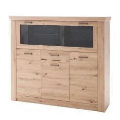 Naturoo Highboard Mendes I - Balkeneiche Dekor / Anthrazit