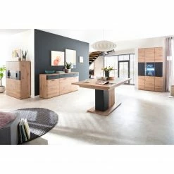 Naturoo Esstisch Callington - Balkeneiche Dekor / Anthrazit -WOHNZIMMERMÖBEL Verkäufe 1000187575 190920 09480800091 MOOD DETAILS P000000001000187575 mood