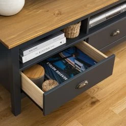 Maison Belfort TV-Lowboard Rivery - Kiefer massiv - Anthrazit -WOHNZIMMERMÖBEL Verkäufe 1000187582 200312 14522800033 DETAILS P000000001000187582