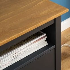 Maison Belfort TV-Lowboard Rivery - Kiefer massiv - Anthrazit -WOHNZIMMERMÖBEL Verkäufe 1000187582 200312 14522800035 DETAILS P000000001000187582