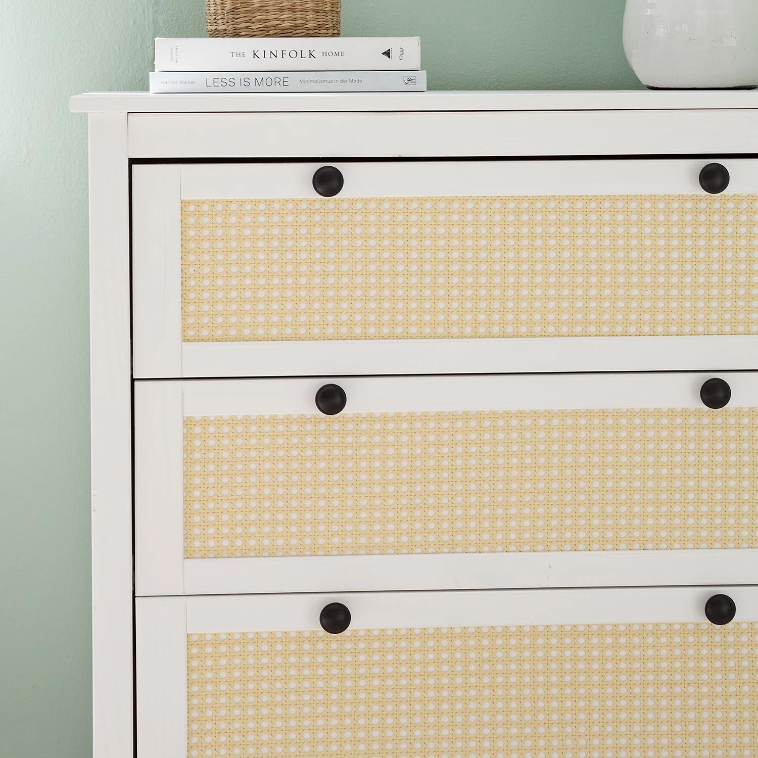 Maison Belfort Kommode Belleria I - Kiefer massiv / Wiener Geflecht - Weiß 11 Maison Belfort Kommode Belleria I - Kiefer massiv / Wiener Geflecht - Weiß – Bild 11