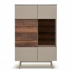 GWINNER Highboard Misano - Saharagrau / Balkeneiche - Glastür rechts - Ohne Beleuchtung 6 GWINNER Highboard Misano - Saharagrau / Balkeneiche - Glastür rechts - Ohne Beleuchtung -WOHNZIMMERMÖBEL Verkäufe 1000188651 190926 16594000027 DETAILS P000000001000188651