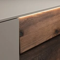 GWINNER Wohnkombination Misano I (3-teilig) - Saharagrau / Balkeneiche - Mit Beleuchtung -WOHNZIMMERMÖBEL Verkäufe 1000188654 190926 16594100040 DETAILS P000000001000188654