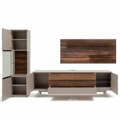 GWINNER Wohnkombination Misano II (3-teilig) - Saharagrau / Balkeneiche - Ohne Beleuchtung -WOHNZIMMERMÖBEL Verkäufe 1000188662 190926 16594200075 DETAILS P000000001000188662