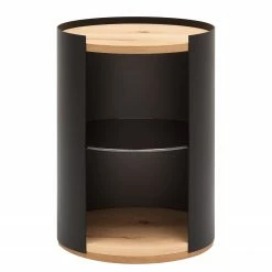 GWINNER Beistelltisch Style - Echtholzfurnier / Metall - Eiche / Anthrazit