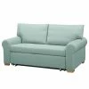 Fredriks Schlafsofa Latina XIX - Flachgewebe - Pastellblau - Breite: 165 cm