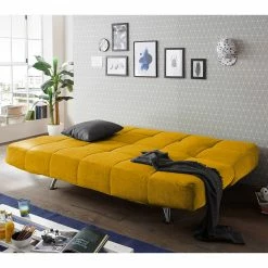 Fredriks Schlafsofa Bolans - Microfaser - Microfaser Ranu: Senfgelb -WOHNZIMMERMÖBEL Verkäufe 1000189294 191031 16374300241 MOOD DETAILS P000000001000189294 mood