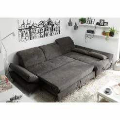 Fredriks Ecksofa Easton - Microfaser - Microfaser Ranu: Steingrau - Longchair davorstehend rechts -WOHNZIMMERMÖBEL Verkäufe 1000189348 191031 16390200657 MOOD DETAILS P000000001000189348 mood