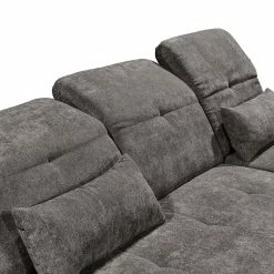 Fredriks Ecksofa Easton - Microfaser - Microfaser Ranu: Steingrau - Longchair davorstehend rechts -WOHNZIMMERMÖBEL Verkäufe 1000189348 191031 16390300660 DETAILS P000000001000189348