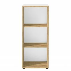 Germania Regal Monteria - Glas - Weiß / Eiche Navarra Dekor -WOHNZIMMERMÖBEL Verkäufe 1000189533 191022 12044900060 DETAILS P000000001000189533