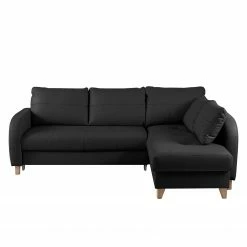 Loftscape Ecksofa Monserrat - Echtleder / Kunstleder - Schwarz - Longchair davorstehend rechts - Schlaffunktion -WOHNZIMMERMÖBEL Verkäufe 1000189575 191016 15025600162 DETAILS P000000001000189575