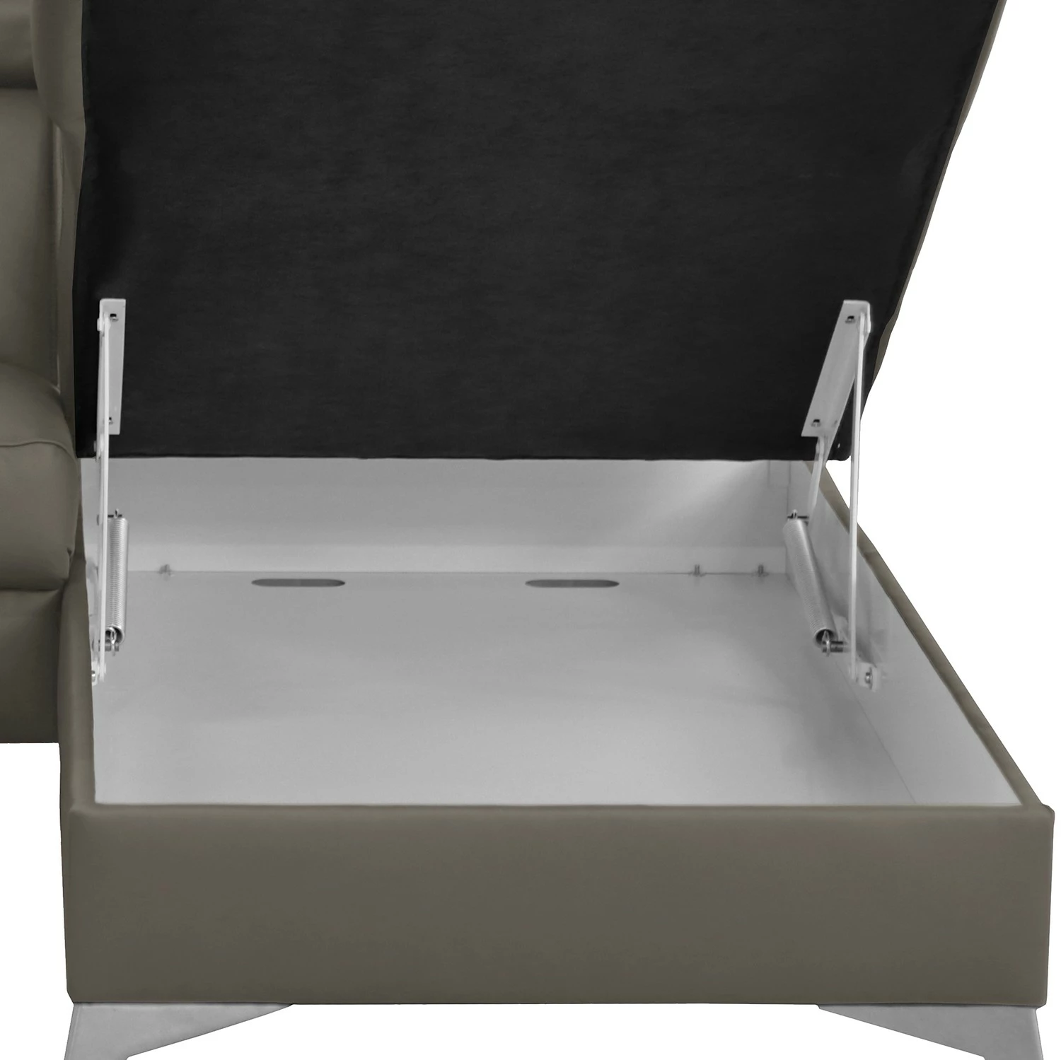 Loftscape Ecksofa Lobos - Echtleder / Kunstleder - Schlamm - Ottomane davorstehend rechts - Elektrisch verstellbar: 1 Motor mit Kabel 9 Loftscape Ecksofa Lobos - Echtleder / Kunstleder - Schlamm - Ottomane davorstehend rechts - Elektrisch verstellbar: 1 Motor mit Kabel – Bild 9