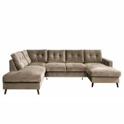 Mørteens Wohnlandschaft Sola II - Samt - Beige - Longchair davorstehend rechts / Ottomane links - Schlaffunktion - Bettkasten -WOHNZIMMERMÖBEL Verkäufe 1000189767 191025 11325200392 DETAILS P000000001000189767