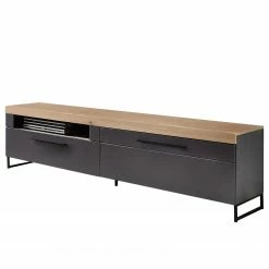 Red Living Wohnwand Parolin I (5-teilig) - Inkl. Beleuchtung - Dunkelgrau -WOHNZIMMERMÖBEL Verkäufe 1000191240 191028 14030600081 DETAILS P000000001000191240